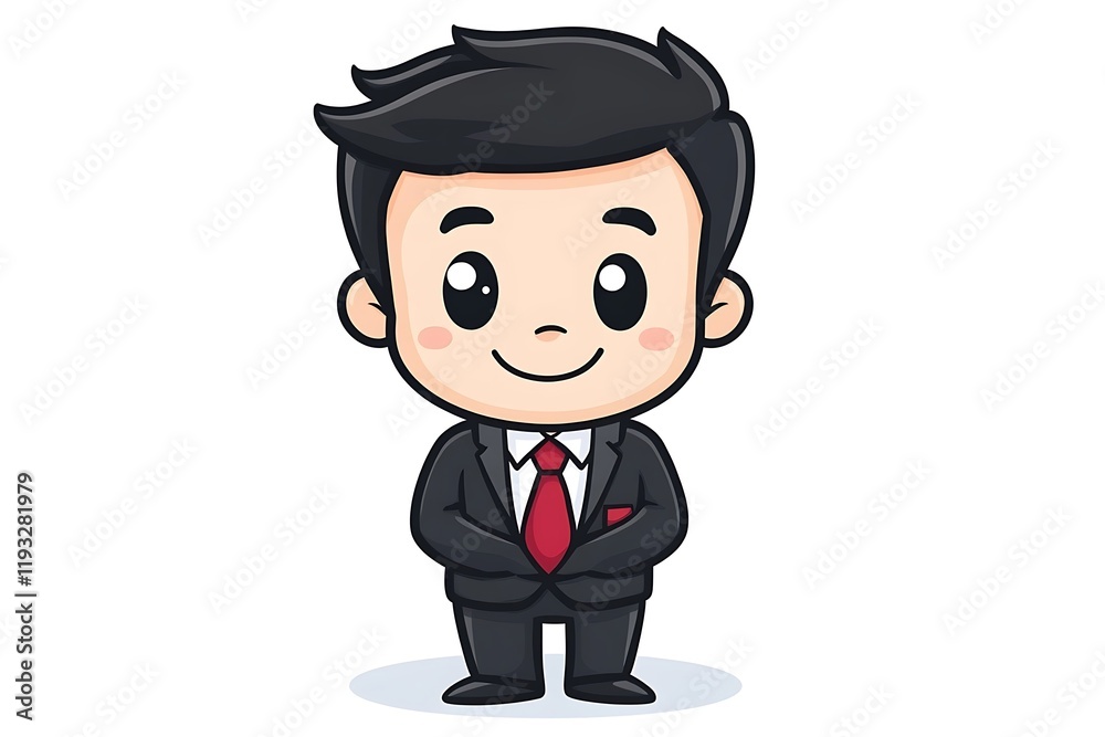 Smiling Boy in Suit Illustration4 Smiling Boy in Suit Illustration4