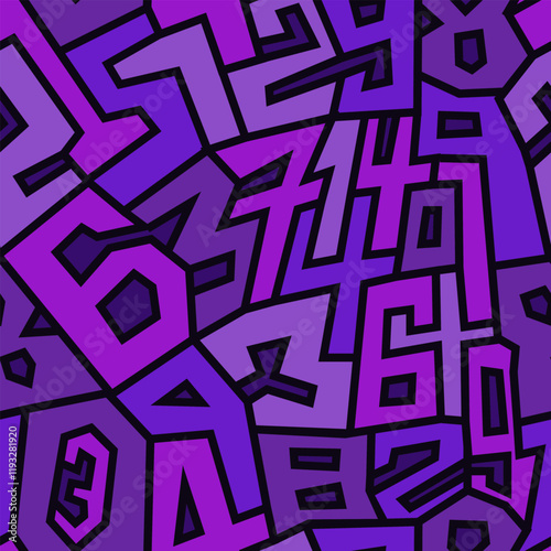 Modern abstract number pattern background