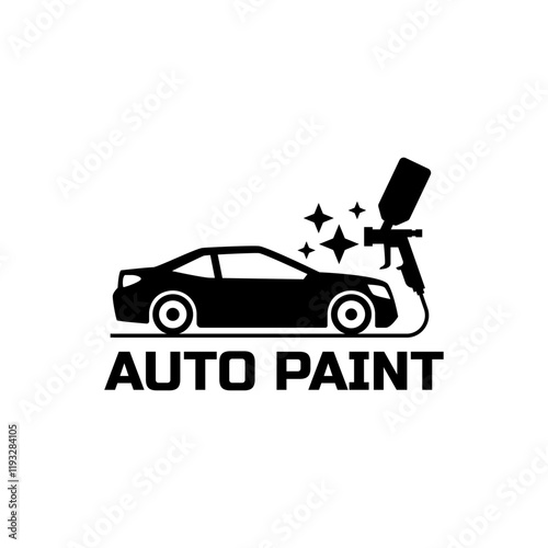 Car painting logo design vector illustration. Auto paint logo vector illustration,