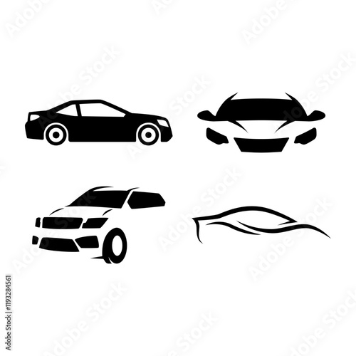 Set of Car painting logo design vector illustration. Auto paint logo vector illustration,