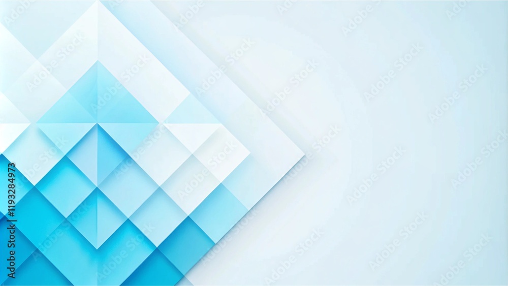 Obraz premium Elegant Sky Blue Abstract Background with Geometric Layers for Modern Presentations