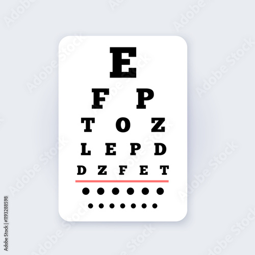 Eye chart poster