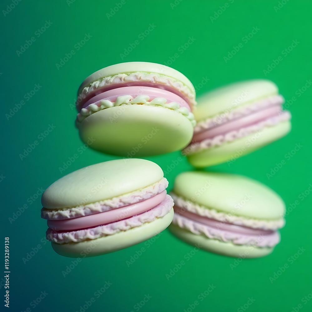 Fototapeta premium a group of cookies in the air
