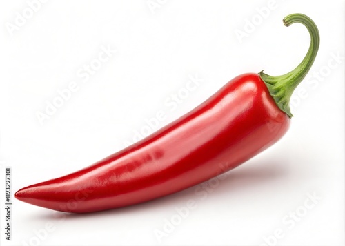 Red Chili Pepper Isolated on White Background - High-Quality Clipping Path Image photo