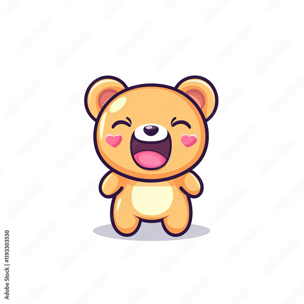 Joyful cartoon bear character in playful setting digital illustration cheerful environment cute concept Joyful cartoon bear character in playful setting digital illustration cheerful environment cute concept