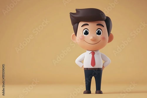 Friendly Cartoon Businessman Illustration6 photo