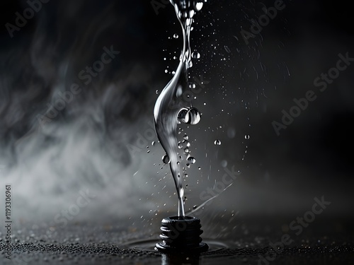 splash in black
