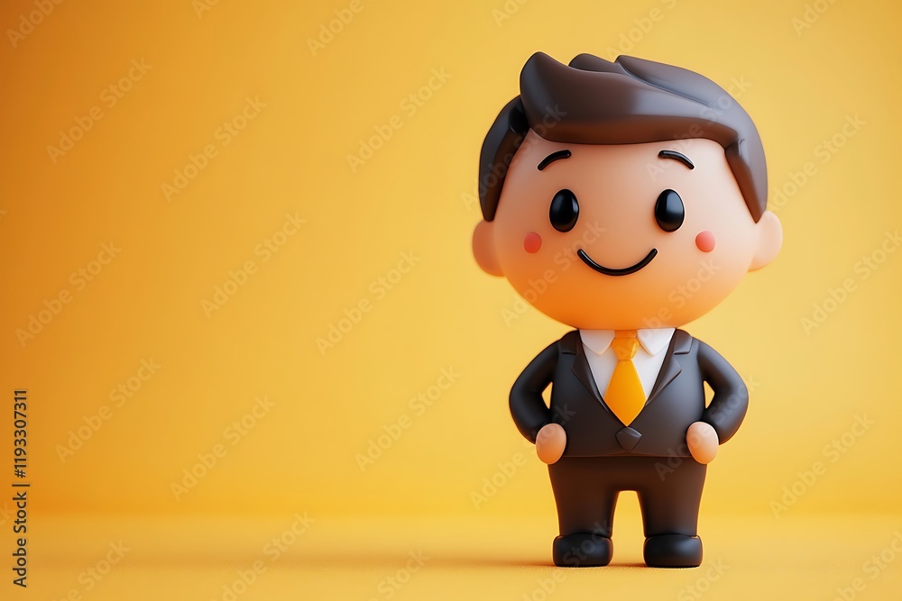 Happy Cartoon Businessman Illustration3 Happy Cartoon Businessman Illustration3