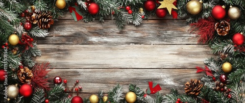 Rustic Christmas Border Fir...