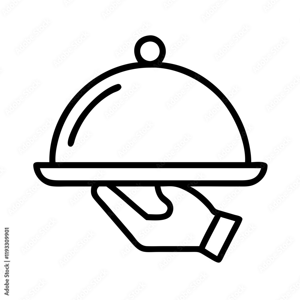 fine dining cloche covered dish icon fine dining cloche covered dish icon