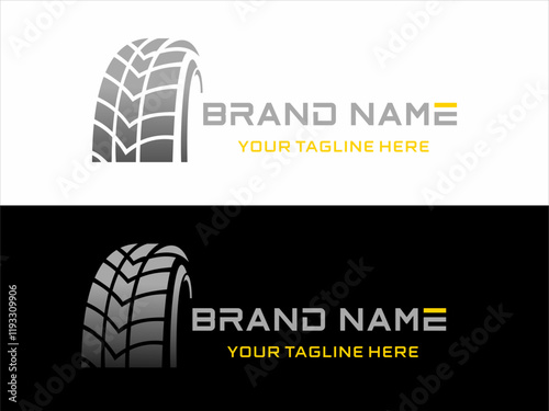 Car tire shop logo design transportation