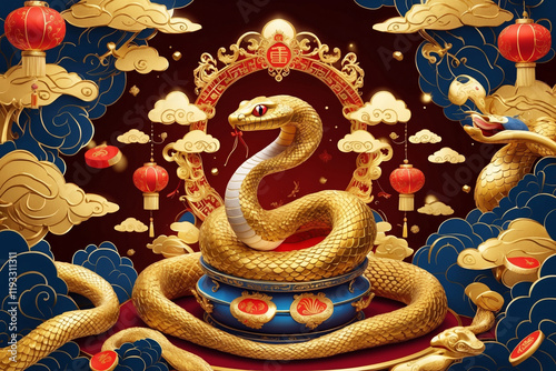 Banner template design Chinese new year 2025
