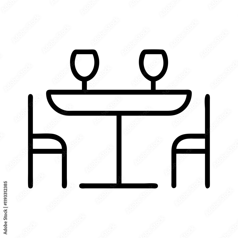 table setting icon, table setting line art - simple line art of table setting, perfect for table setting logos and icons and themed design table setting icon, table setting line art - simple line art of table setting, perfect for table setting logos and icons and themed design