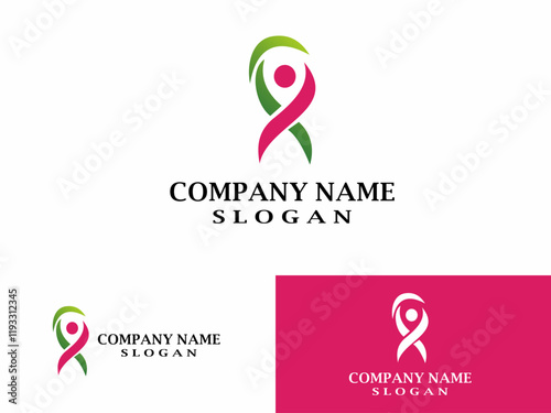 Human caracter health people logo