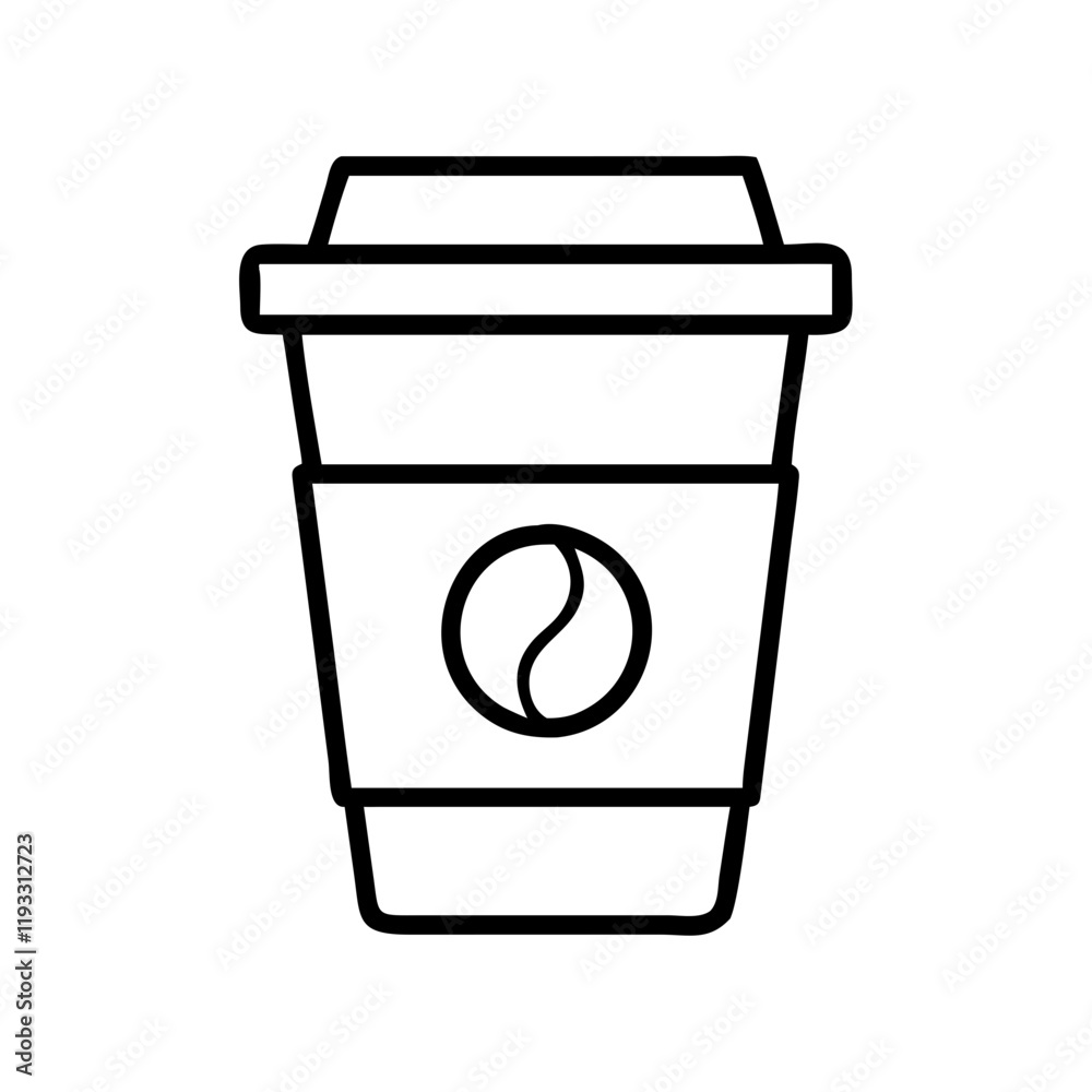 takeout coffee cup icon, takeout coffee cup line art - simple line art of takeout coffee cup, perfect for takeout coffee cup logos and icons and themed design takeout coffee cup icon, takeout coffee cup line art - simple line art of takeout coffee cup, perfect for takeout coffee cup logos and icons and themed design