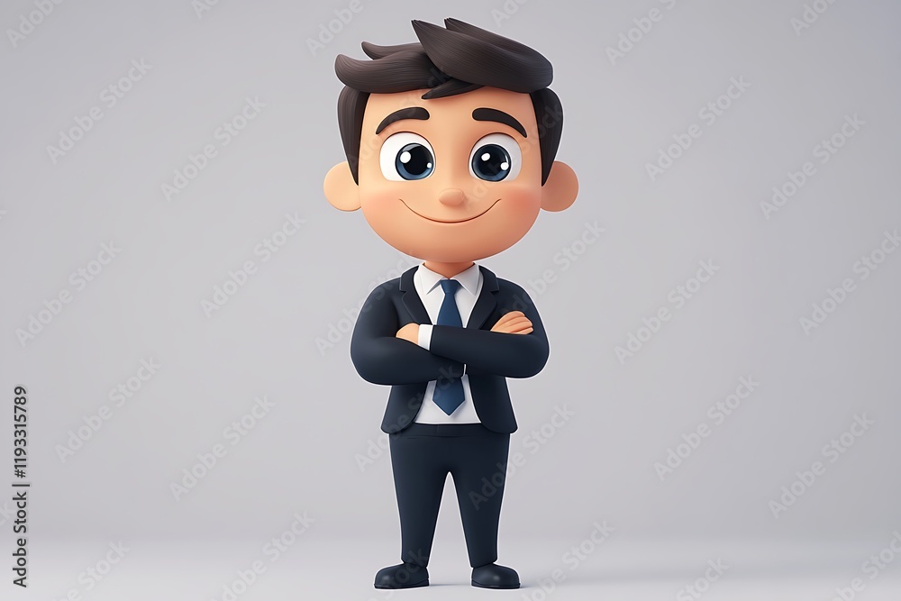 Optimistic Businessman Digital Art Avatar Optimistic Businessman Digital Art Avatar