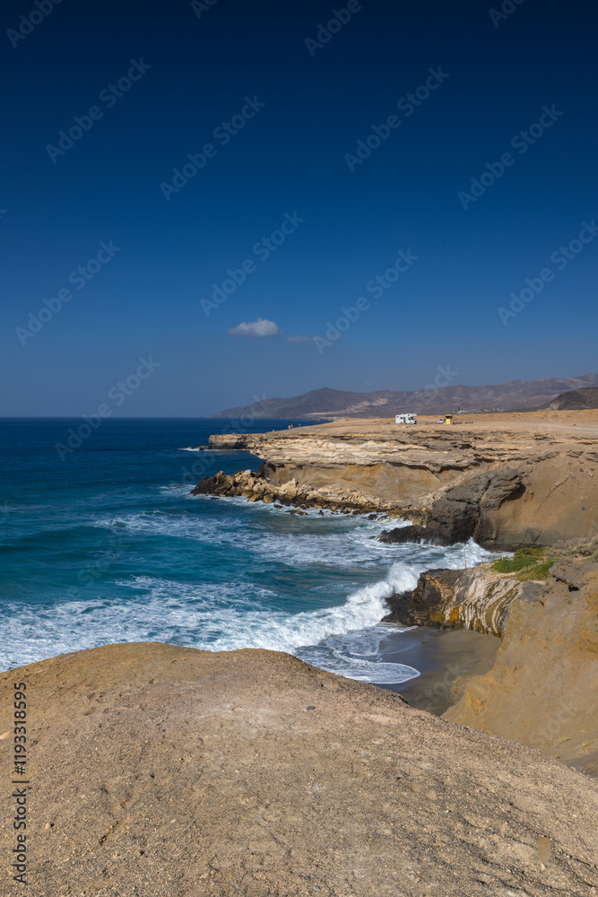 Coast in Jandia Nature Reserve, Fuerteventura Coast in Jandia Nature Reserve, Fuerteventura