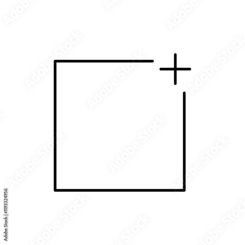Add new icon Flat illustration sign