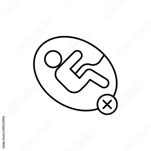 Abortion of fetus icon Flat illustration sign