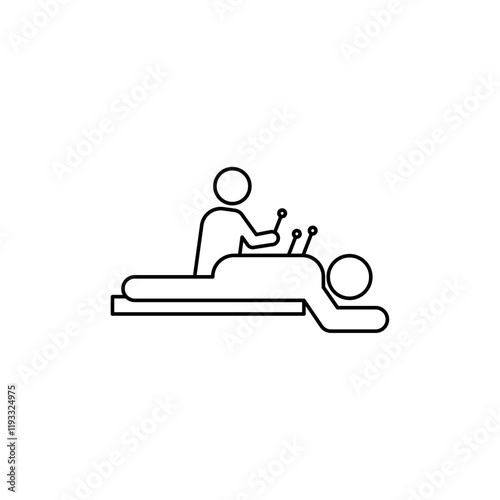 Acupuncture therapy icon Flat illustration sign