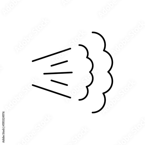 Air spray cloud icon Flat illustration sign