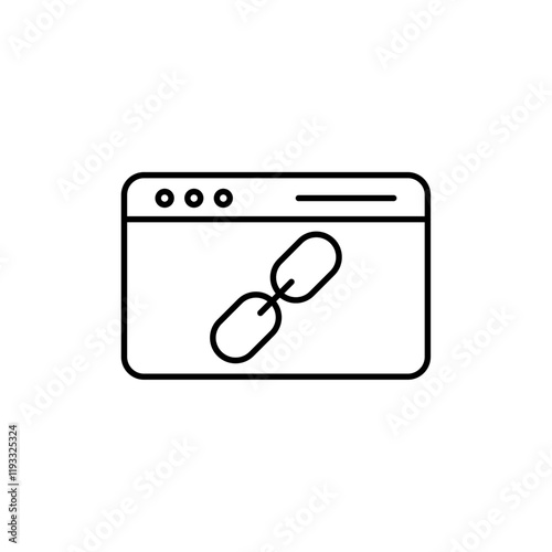 Backlink icon Flat illustration sign