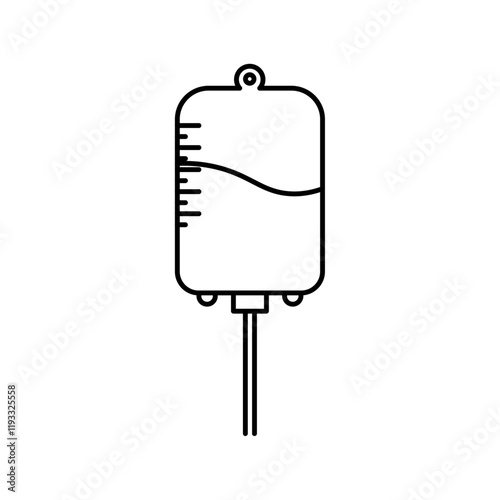 blood bag icon Flat illustration sign