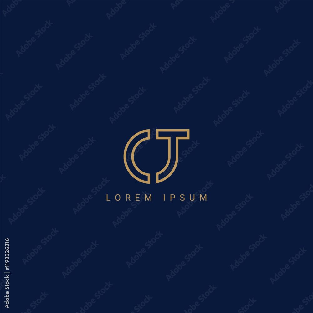 Initial letter CT, TC modern monogram and elegant logo design, premium logo on luxury background Initial letter CT, TC modern monogram and elegant logo design, premium logo on luxury background