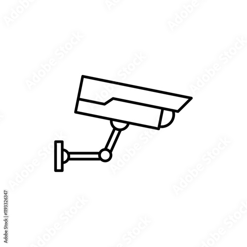 CCTV camera icon Flat illustration sign