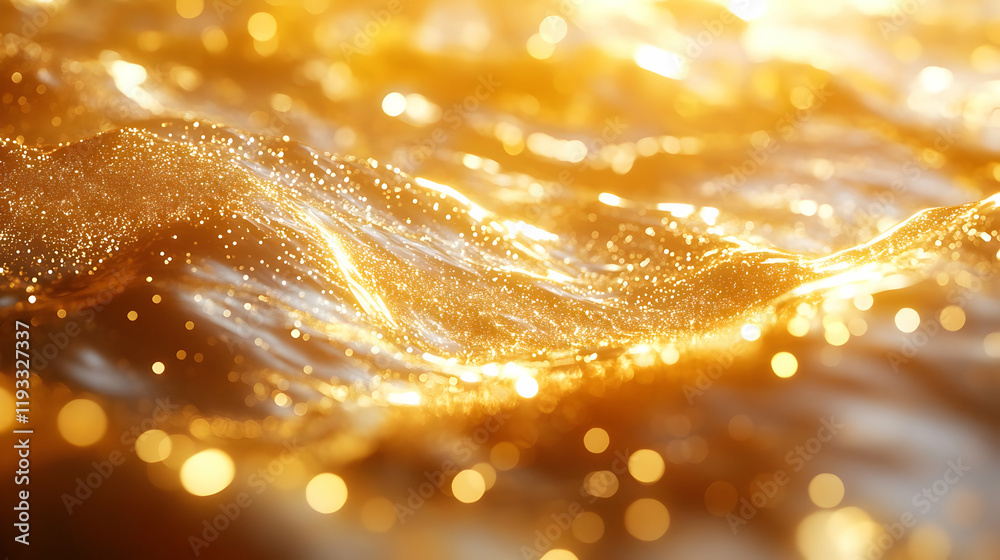 Golden Glittering Waves Abstract Background Texture Golden Glittering Waves Abstract Background Texture