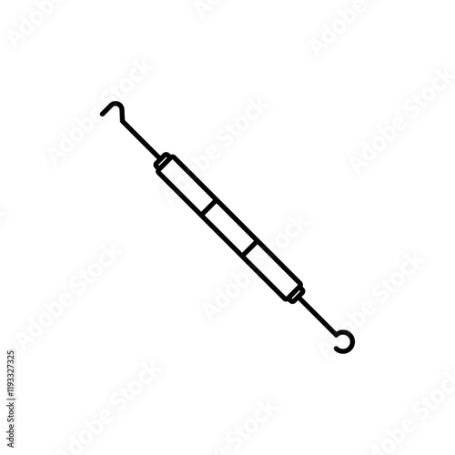 Dental pick icon Flat illustration sign