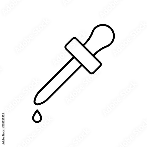 Dropper icon Flat illustration sign