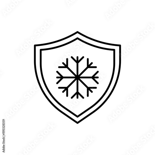 Frost resistant icon Flat illustration sign