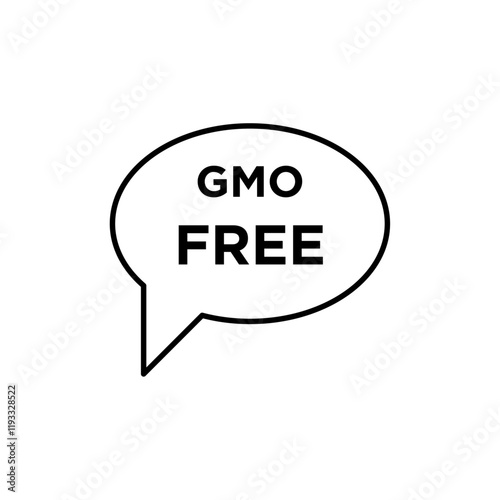 gmo free icon Flat illustration sign