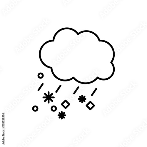 Hail icon Flat illustration sign
