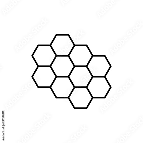 honeycomb icon Flat illustration sign