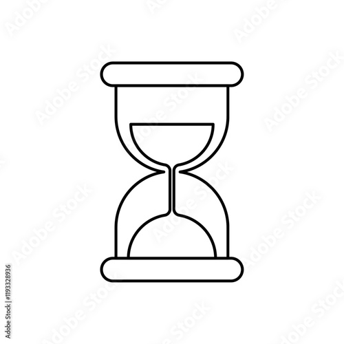 Hourglass icon Flat illustration sign