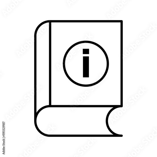 Information book icon Flat illustration sign