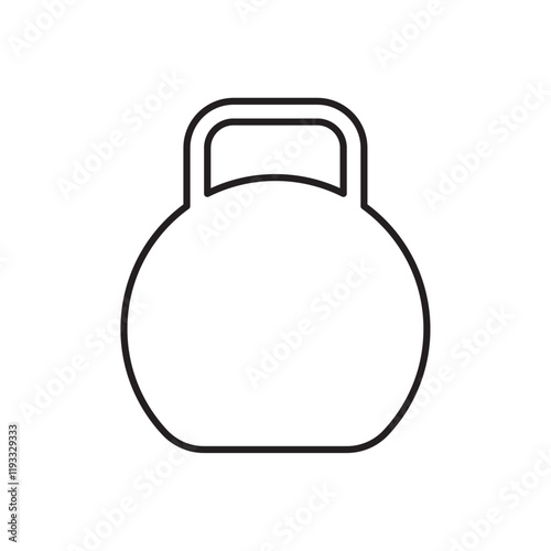 kettlebell icon Flat illustration sign