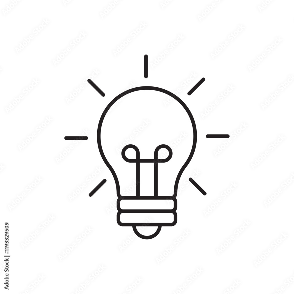 Lamp icon Flat illustration sign Lamp icon Flat illustration sign