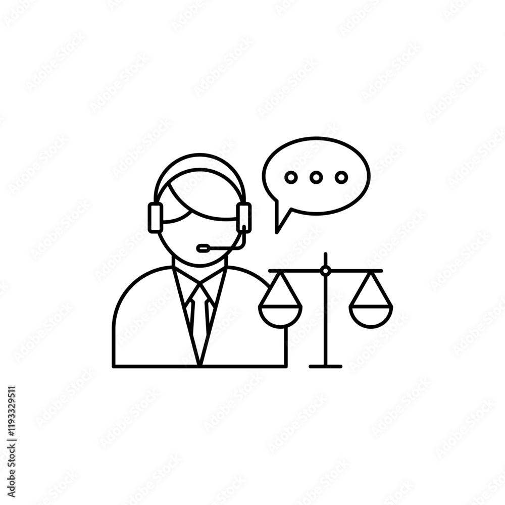 Legal advice icon Flat illustration sign Legal advice icon Flat illustration sign