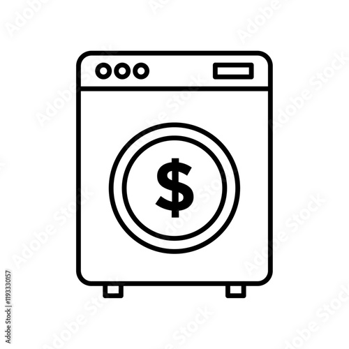 Money laundering icon Flat illustration sign