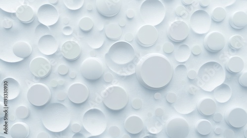 Wallpaper Mural Seamless circular white texture creating a soft visual background Torontodigital.ca