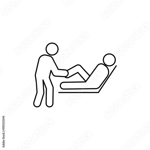 Physiotherapy icon Flat illustration sign