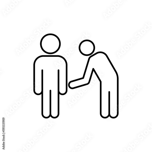 Respectfulness icon Flat illustration sign