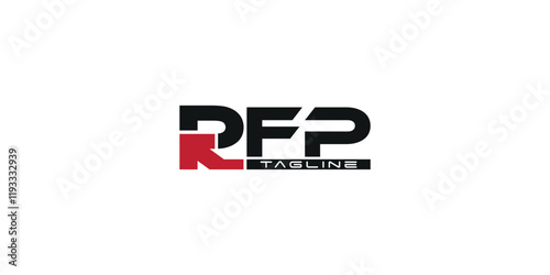 R F P Typography Bold Logo Design Flat Siimple Elegant