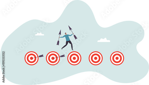 Goal tracking or achievement, effort planning to finish work, performance or track progress, project management or completed tasks .business concept.flat character.