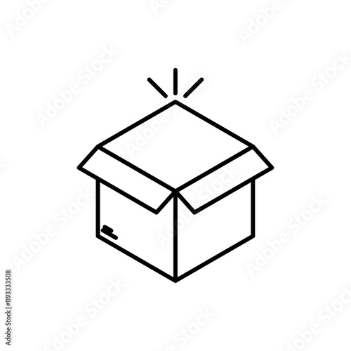 Unpack icon Flat illustration sign