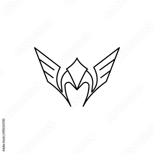 valkyrie icon Flat illustration sign