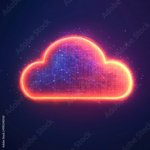 Wallpaper Mural A glowing cloud with a red and blue center Torontodigital.ca